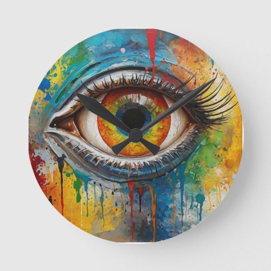 uitnodigend oog ronde klok (Voorkant)