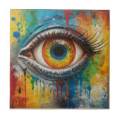 uitnodigend oog tegeltje (Voorkant)