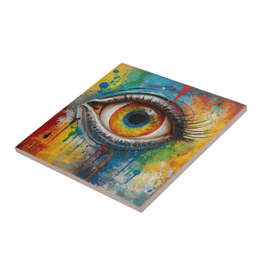 uitnodigend oog tegeltje (Zijkant)