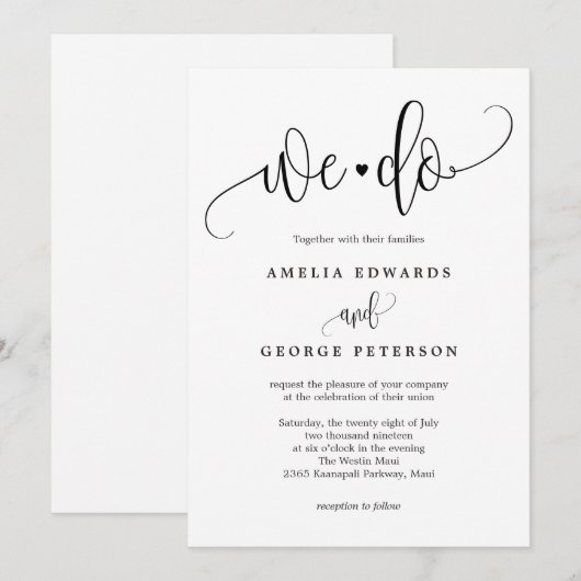 Uitnodiging (Voorkant / Achterkant)