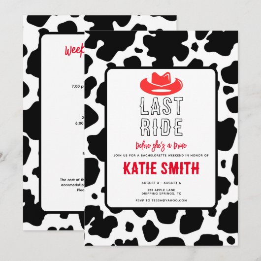 Uitnodiging (Voorkant / Achterkant)