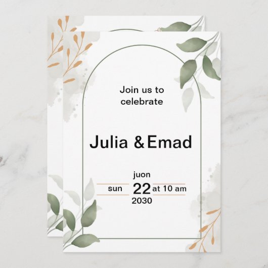 Uitnodiging (Voorkant / Achterkant)