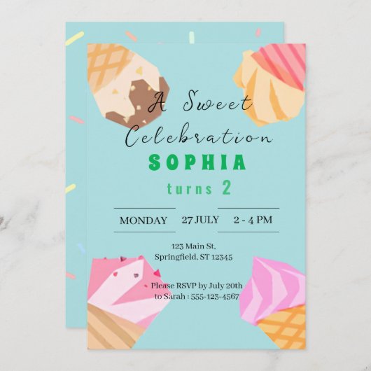 Uitnodiging (Voorkant / Achterkant)