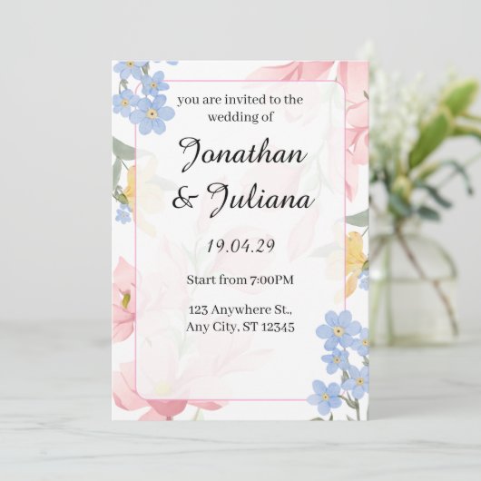 uitnodiging (Staand voorkant)