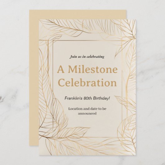 Uitnodiging (Voorkant / Achterkant)