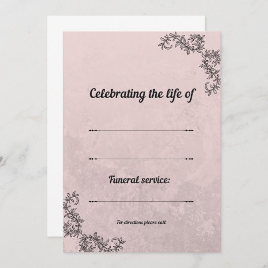 Uitnodiging (Voorkant / Achterkant)