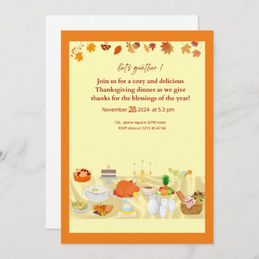 Uitnodiging (Voorkant / Achterkant)