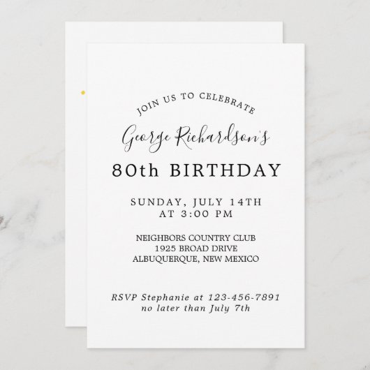 Uitnodiging (Voorkant / Achterkant)