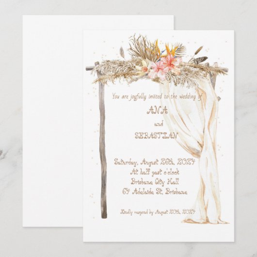 Uitnodiging (Voorkant / Achterkant)