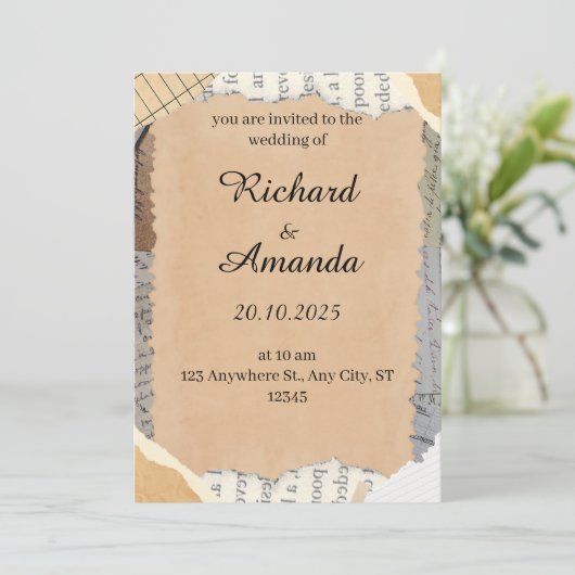 uitnodiging (Staand voorkant)