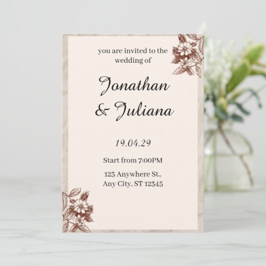 Uitnodiging (Staand voorkant)