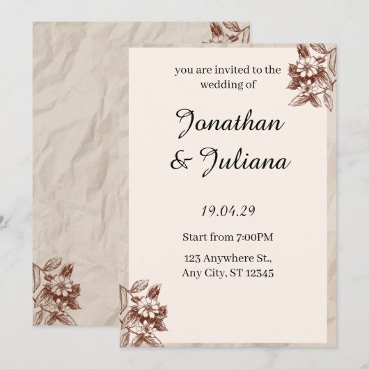 Uitnodiging (Voorkant / Achterkant)