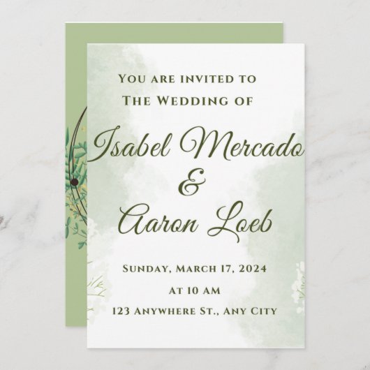 Uitnodiging (Voorkant / Achterkant)