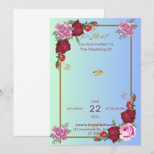 Uitnodiging (Voorkant / Achterkant)