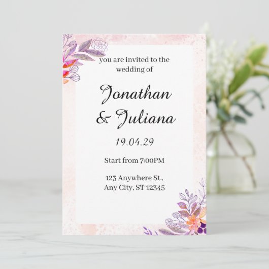 uitnodiging (Staand voorkant)