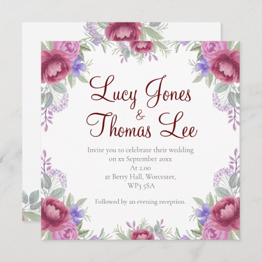 Uitnodiging (Voorkant / Achterkant)