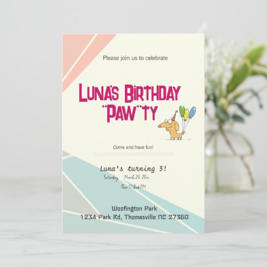 Uitnodiging (Staand voorkant)