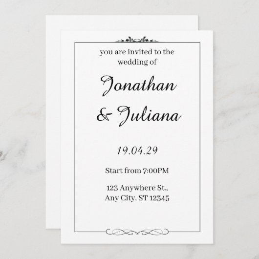 uitnodiging (Voorkant / Achterkant)