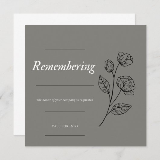 Uitnodiging (Voorkant / Achterkant)