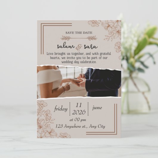 Uitnodiging (Staand voorkant)