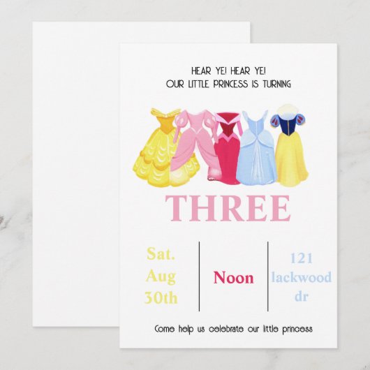 Uitnodiging (Voorkant / Achterkant)