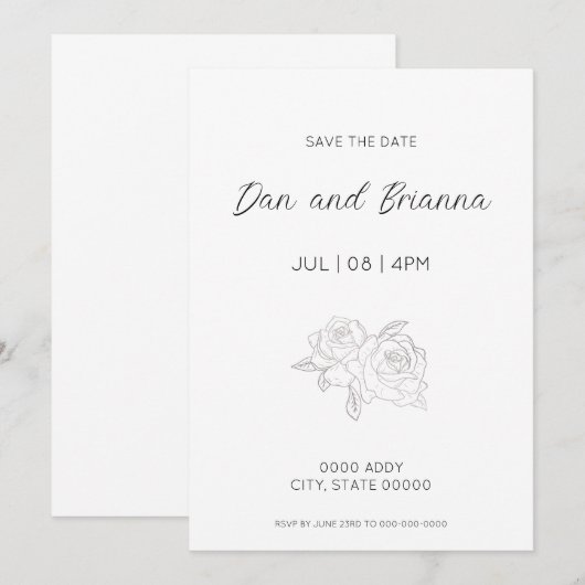 Uitnodiging (Voorkant / Achterkant)