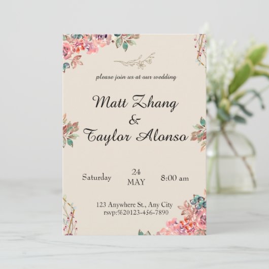 Uitnodiging (Staand voorkant)