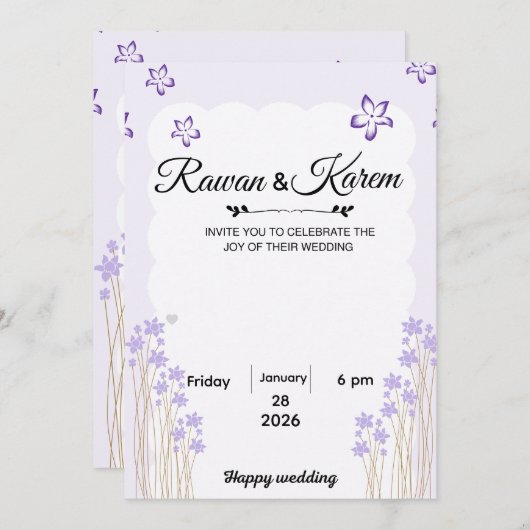 Uitnodiging (Voorkant / Achterkant)