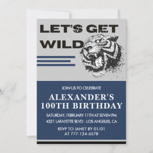 Uitnodiging 100ste verjaardag mannenfeest Let's Ge