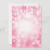 Uitnodiging 100ste verjaardag Roze Glitters (Achterkant)