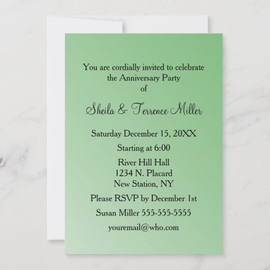 Uitnodiging 10-jarig huwelijksfeest (Achterkant)