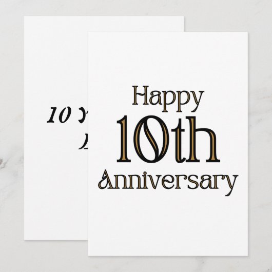 Uitnodiging 10-jarig jubileum (Voorkant / Achterkant)