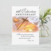 Uitnodiging 10e Ordinatie Jubileum, kruis kan (Staand voorkant)