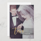 Uitnodiging 10e trouwdag & foto (Voorkant / Achterkant)