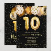 Uitnodiging 10e verjaardag  (Voorkant / Achterkant)