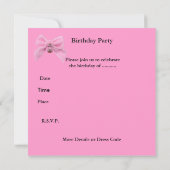 Uitnodiging 10e verjaardag Spots Pink Mauve Blue B (Achterkant)