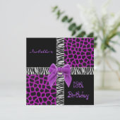 Uitnodiging 13e tienerdag Wilde Paarse Dier 2 (Staand voorkant)