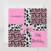 Uitnodiging 14e tiende verjaardag Wilde Roze Koe D (Voorkant)