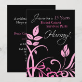 uitnodiging 15 jaar overlevingspartij (Voorkant / Achterkant)