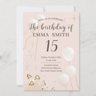 Uitnodiging 15 jaar verjaardag
