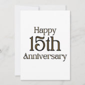 Uitnodiging 15-jarig jubileum (Voorkant)