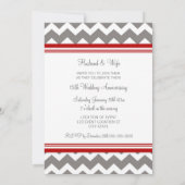 Uitnodiging 15-jarig jubileum Foto Rood Grijs (Achterkant)