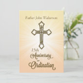 Uitnodiging, 15e Jubileum van Ordinatie Kaart (Staand voorkant)