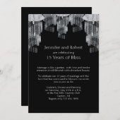 Uitnodiging 15e verjaardag kristallen kroonluchter (Voorkant / Achterkant)