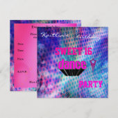 Uitnodiging 16e verjaardag Muziekdanpartij (Voorkant / Achterkant)