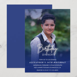 Uitnodiging 16e verjaardag Verjaardagsdiner Foto M