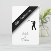 Uitnodiging 18e trouwdagjubileum (Staand voorkant)