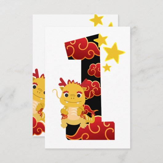 Uitnodiging 1 jaar Draken (Voorkant / Achterkant)