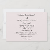 Uitnodiging 1-jarig jubileumfeest Bleke Roze Roos (Achterkant)