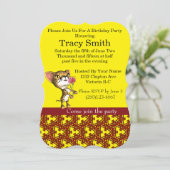 Uitnodiging 1 van de partij Cheetha Birthday (Staand voorkant)